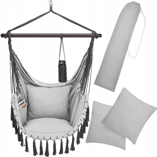 Záhradný nábytok - Detex závesné kreslo 150 kg Vankúše Fringe Hammock